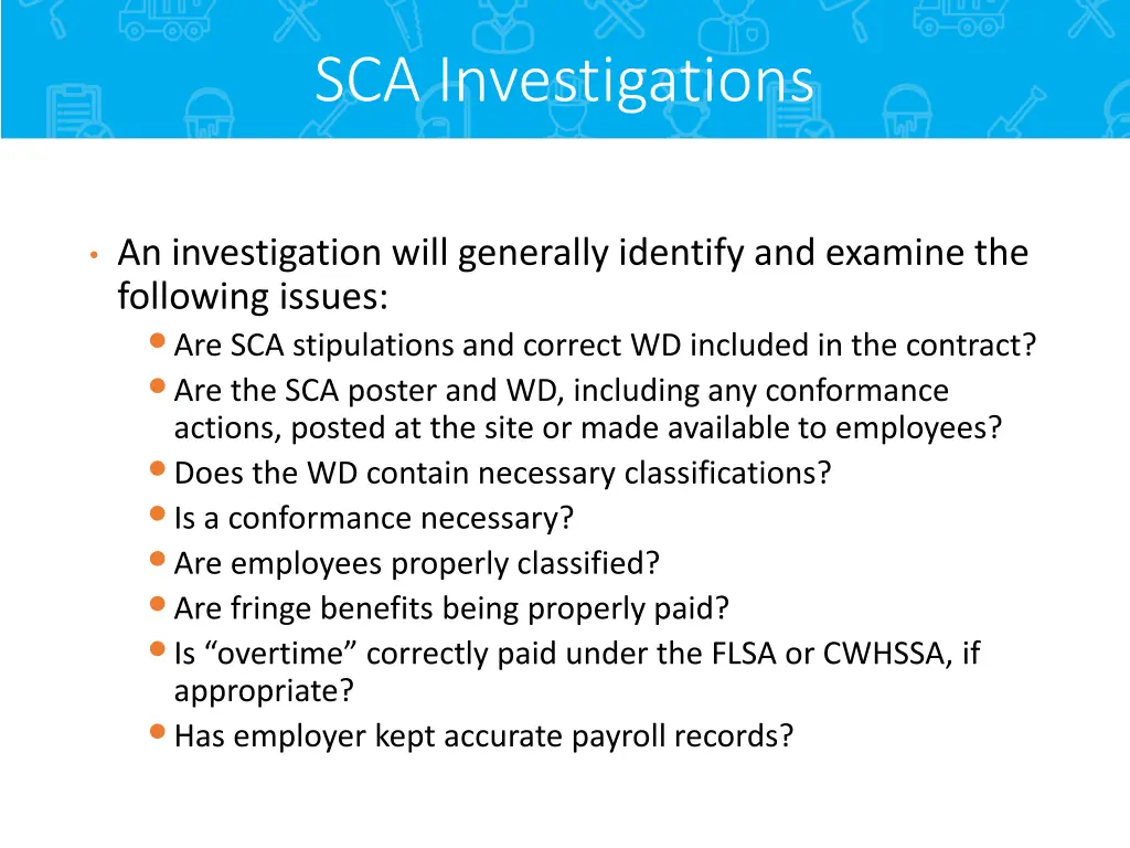 sca investigations 1