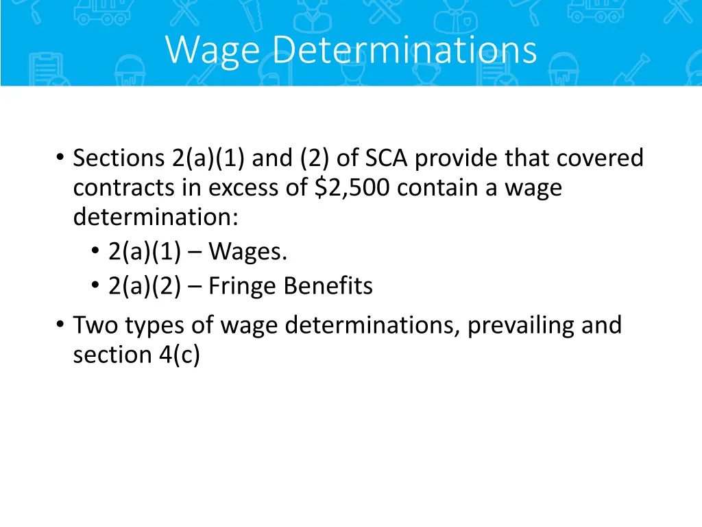 wage determinations