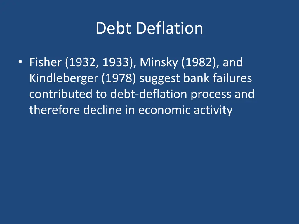 debt deflation