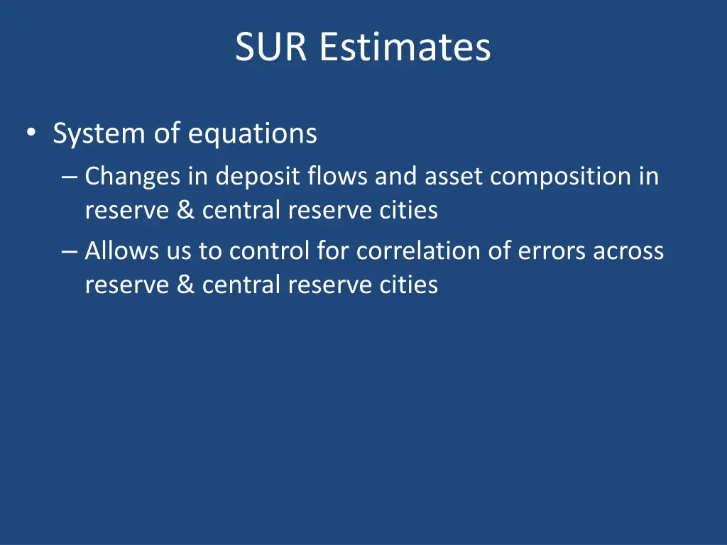 sur estimates