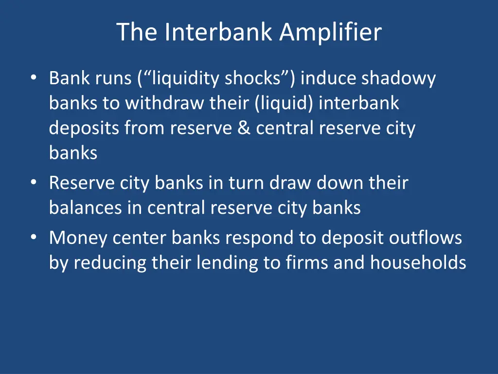 the interbank amplifier