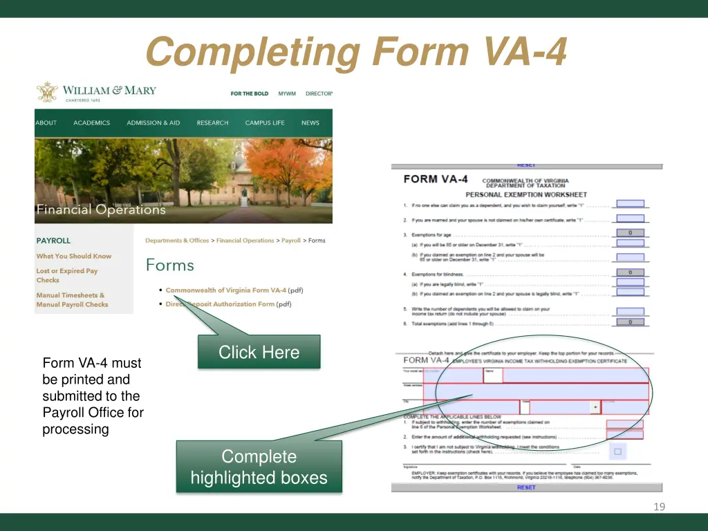 completing form va 4