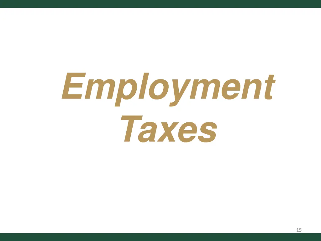 employment taxes