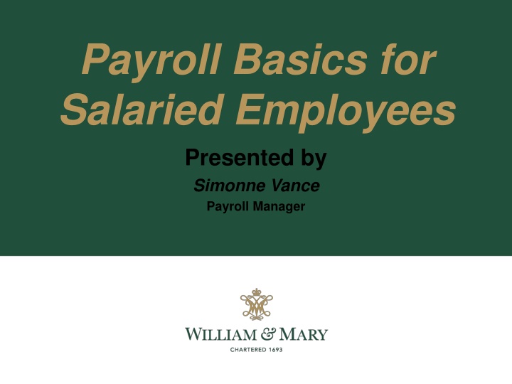 payroll basics for salaried employees presented