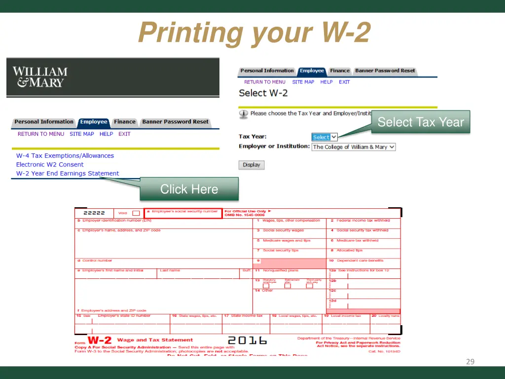 printing your w 2