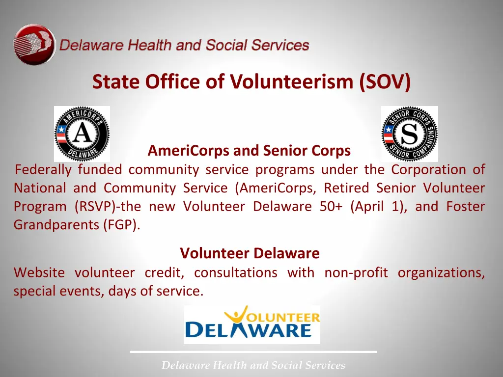 state office of volunteerism sov