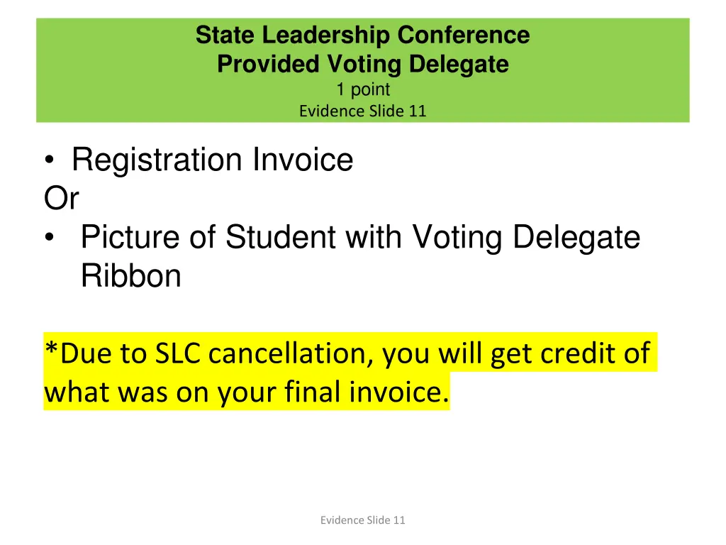 state leadership conference provided voting