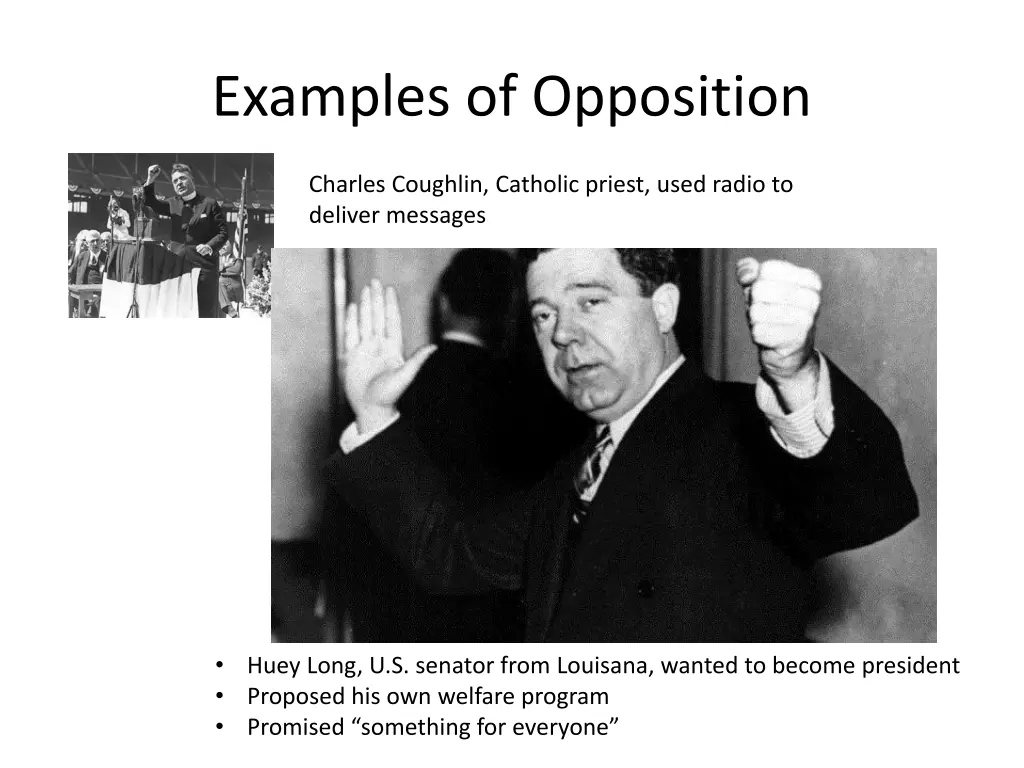 examples of opposition