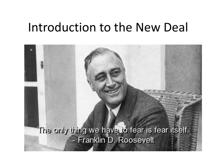 introduction to the new deal