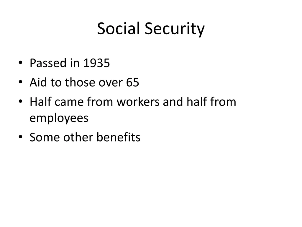 social security