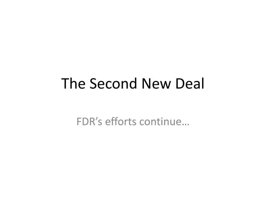 the second new deal