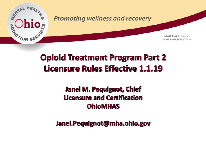 opioid treatment program part 2 licensure rules