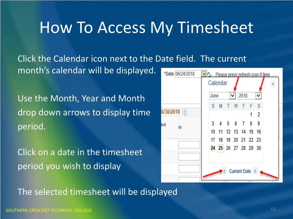 how to access my timesheet 1