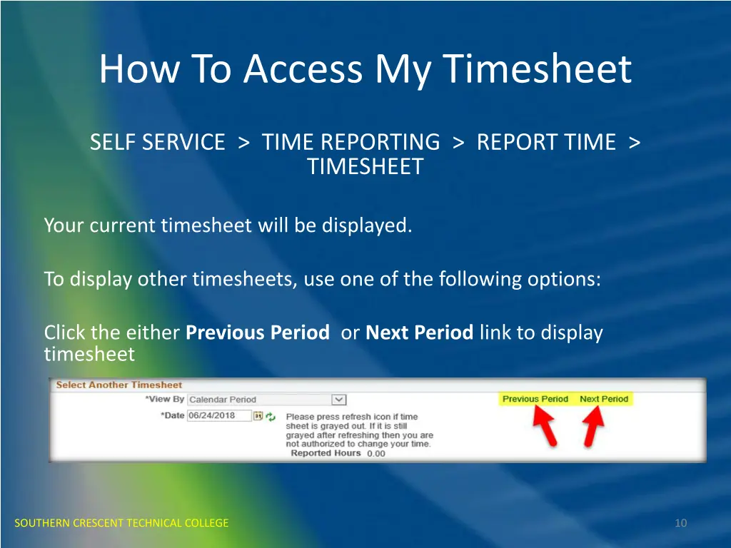 how to access my timesheet