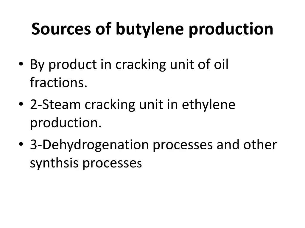 sources of butylene production