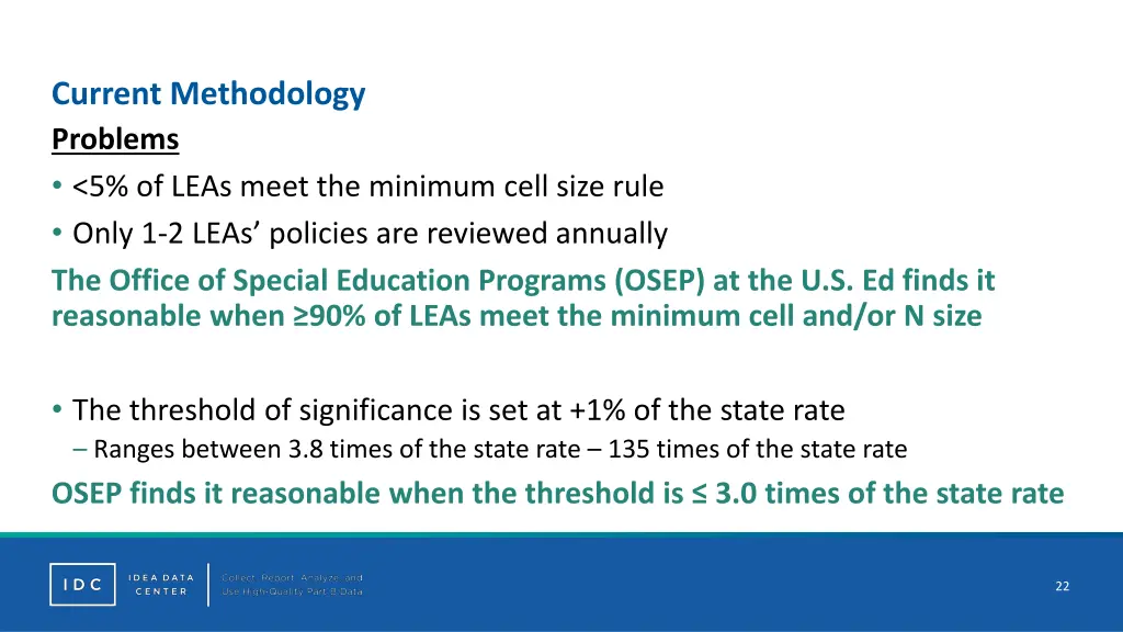 current methodology problems 5 of leas meet