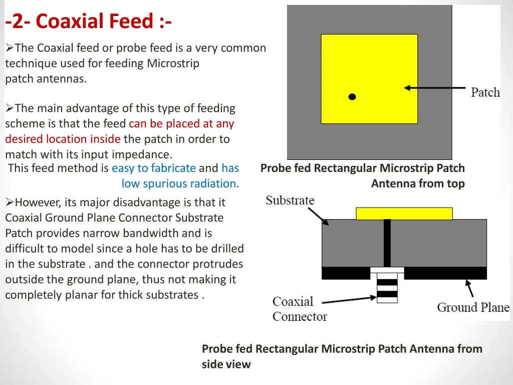 2 coaxial feed