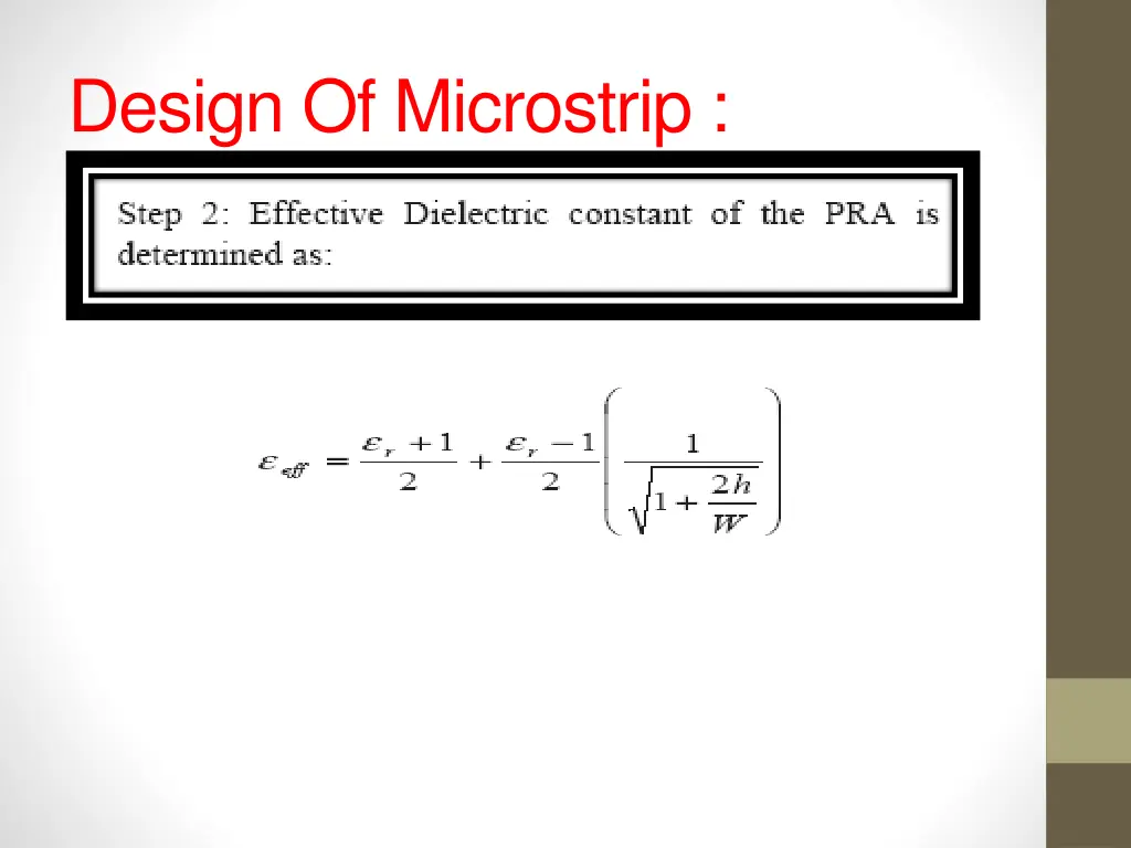 design of microstrip 1