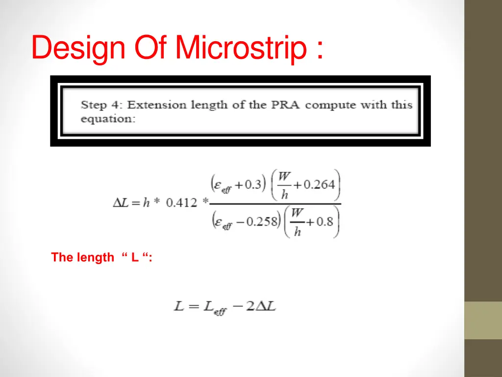 design of microstrip 3