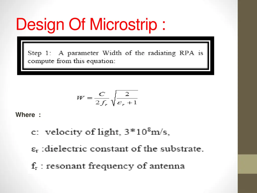 design of microstrip