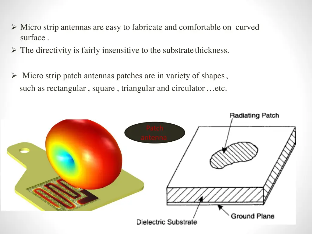 micro strip antennas are easy to fabricate