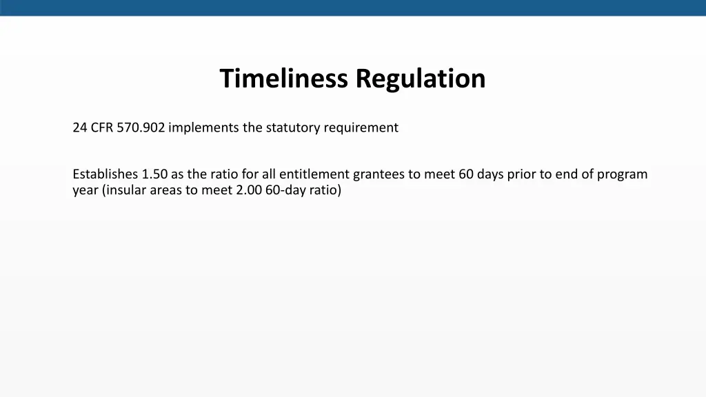 timeliness regulation