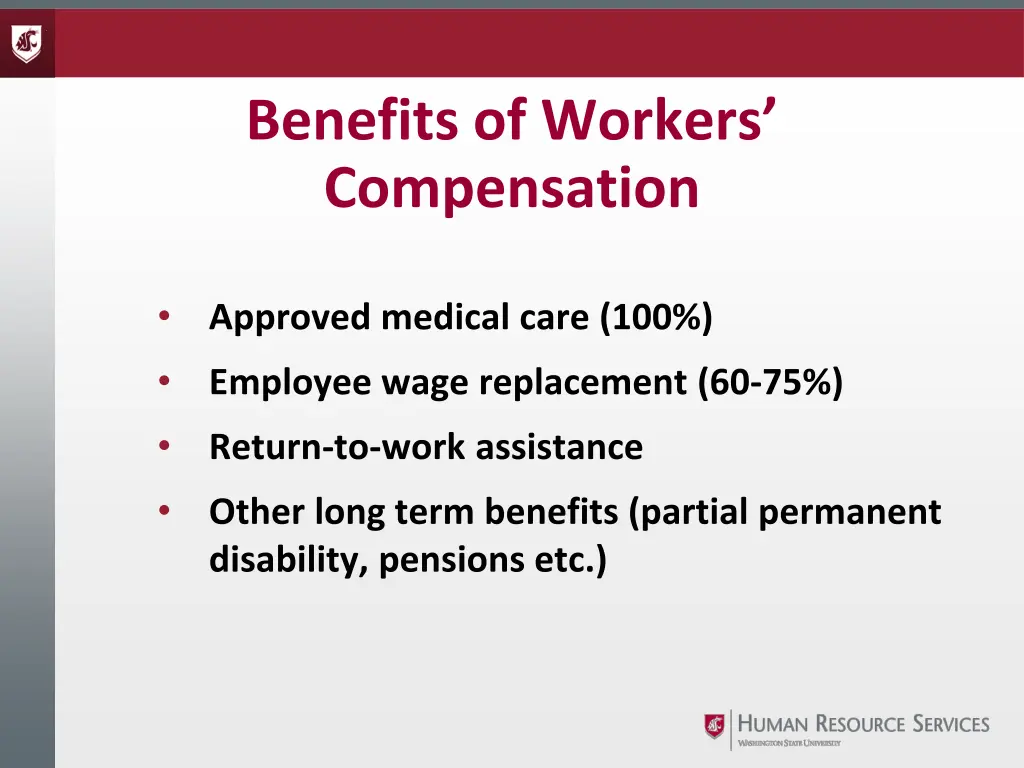 benefits of workers compensation