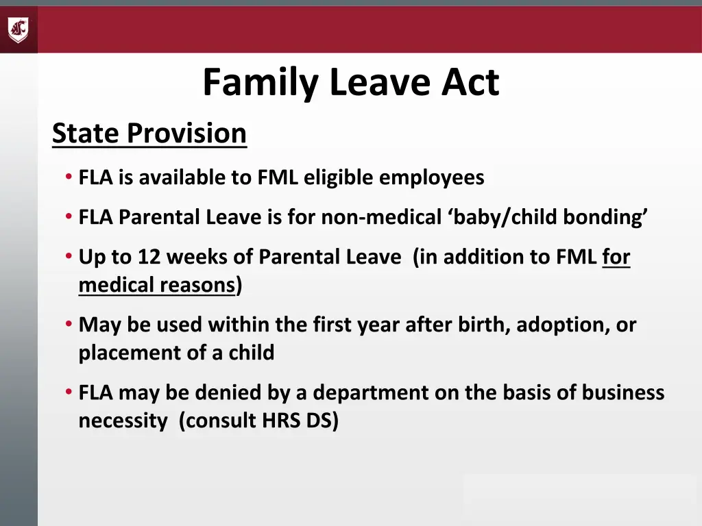 family leave act