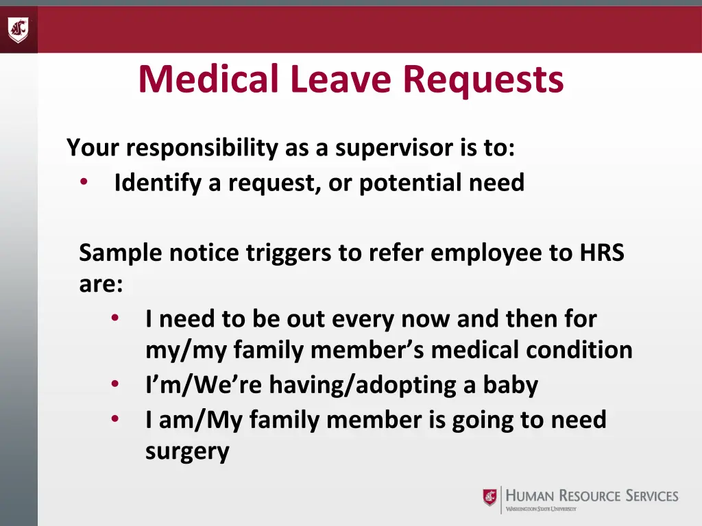 medical leave requests