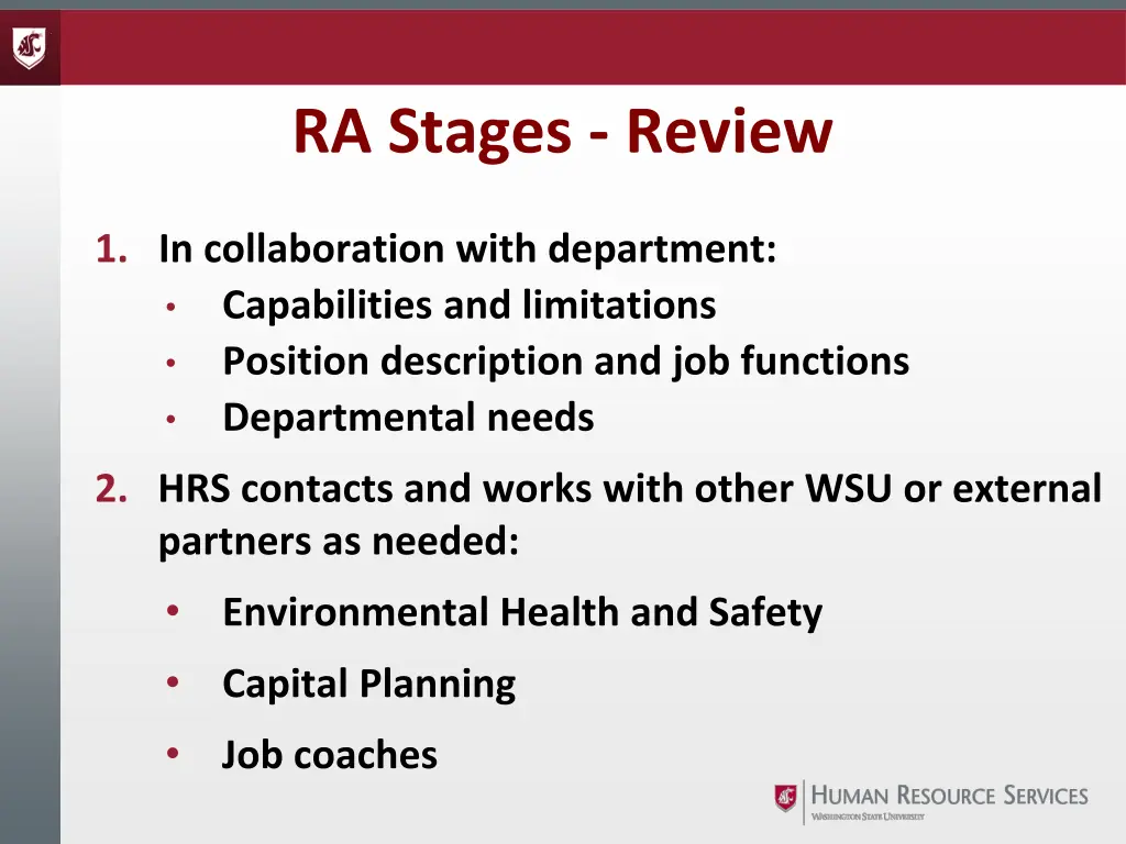 ra stages review