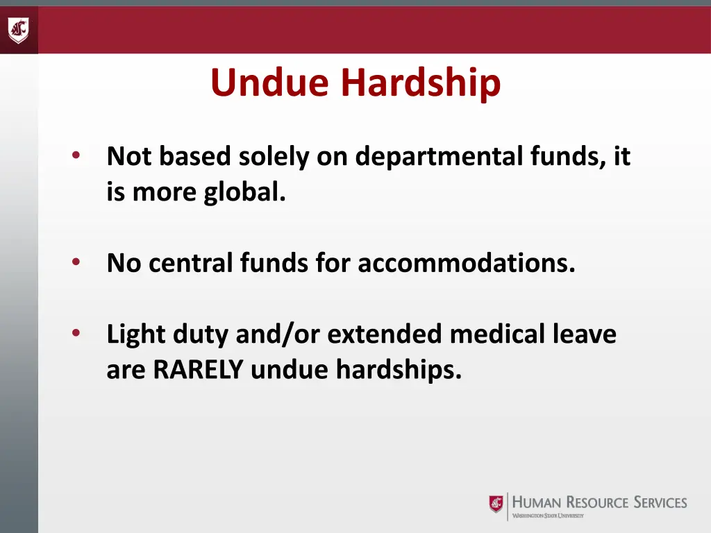 undue hardship