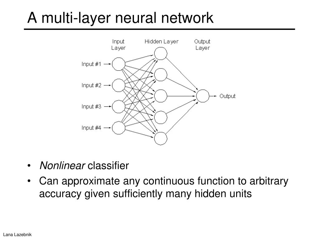 a multi layer neural network