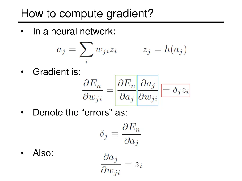 how to compute gradient