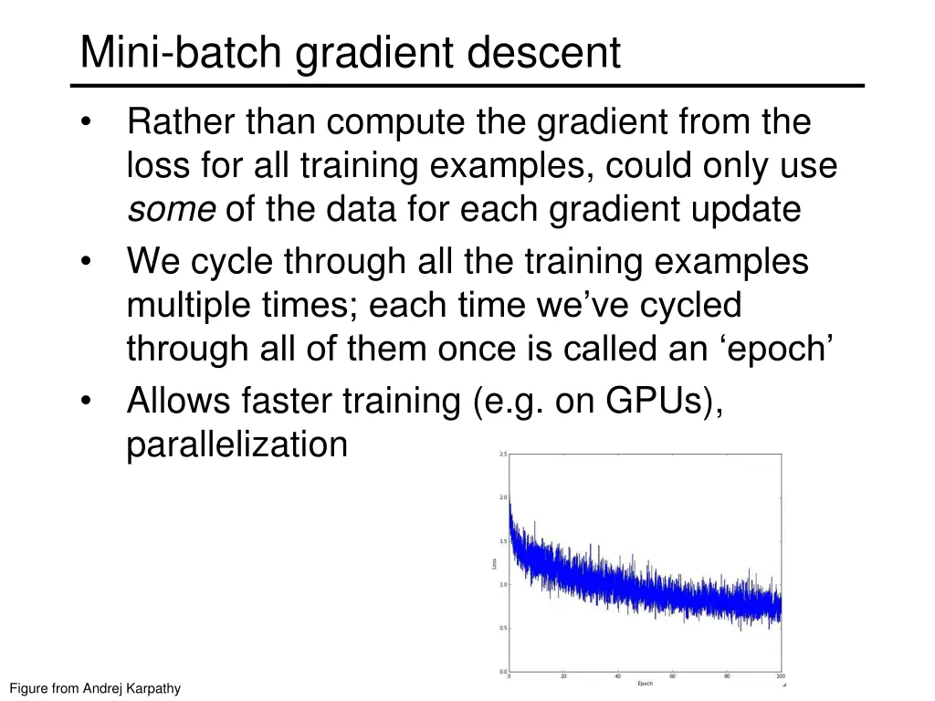 mini batch gradient descent