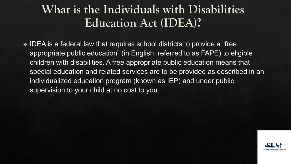 what is the individuals with disabilities