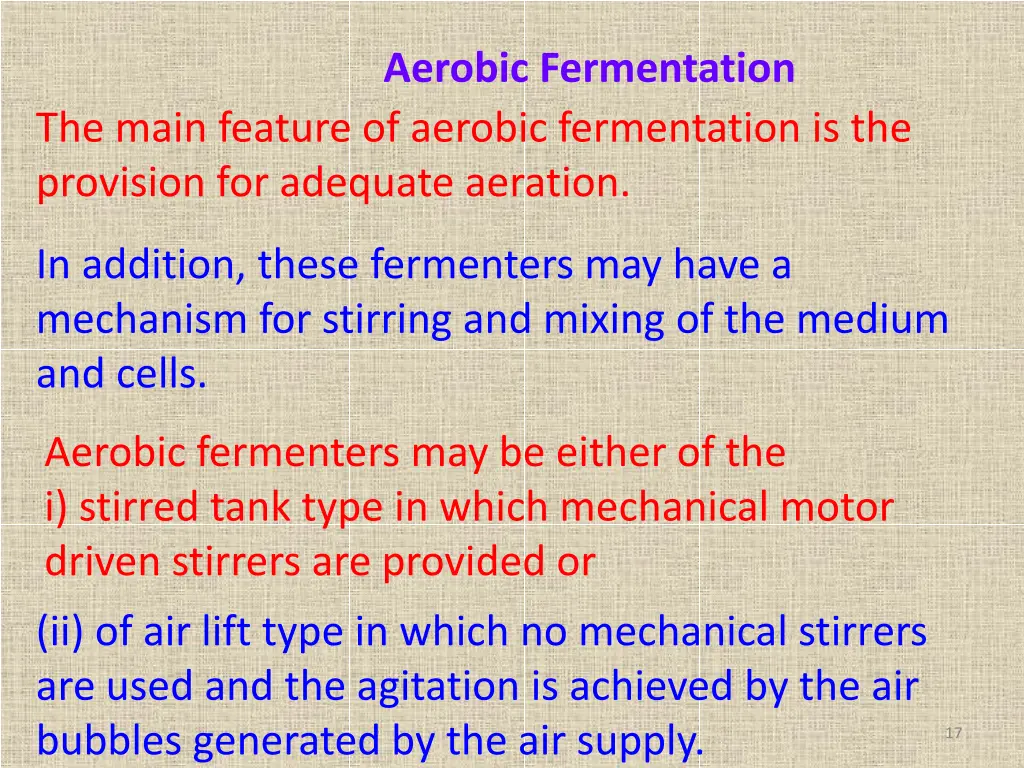 aerobic fermentation