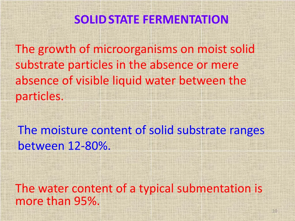 solid state fermentation