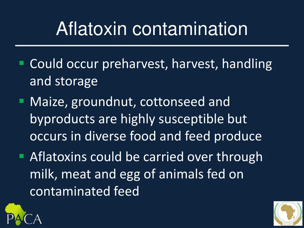 aflatoxin contamination