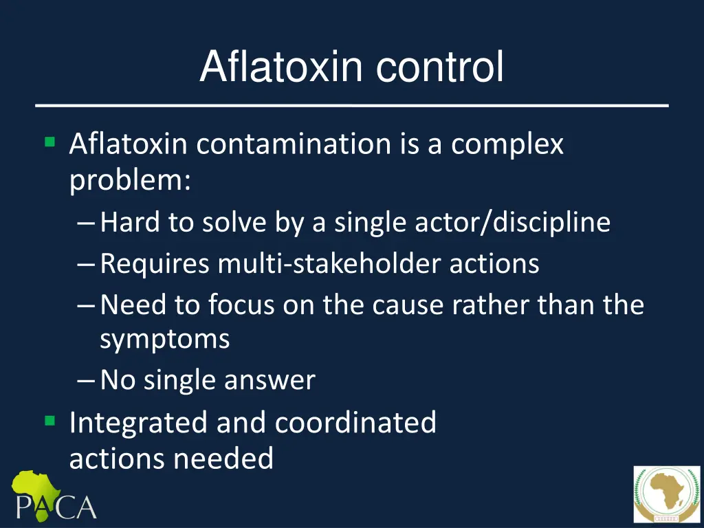 aflatoxin control