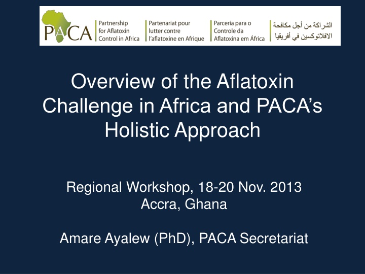 overview of the aflatoxin challenge in africa