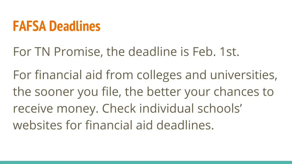 fafsa deadlines