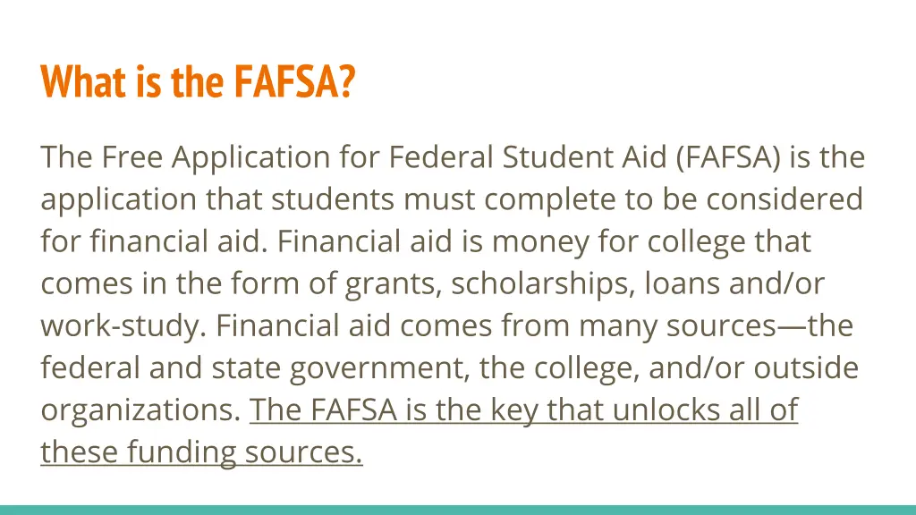 what is the fafsa