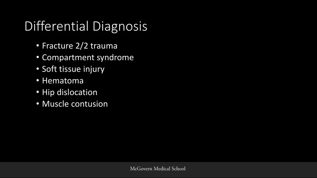 differential diagnosis