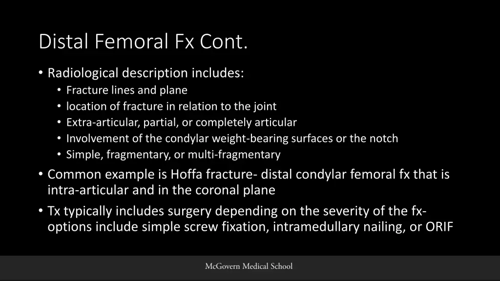 distal femoral fx cont