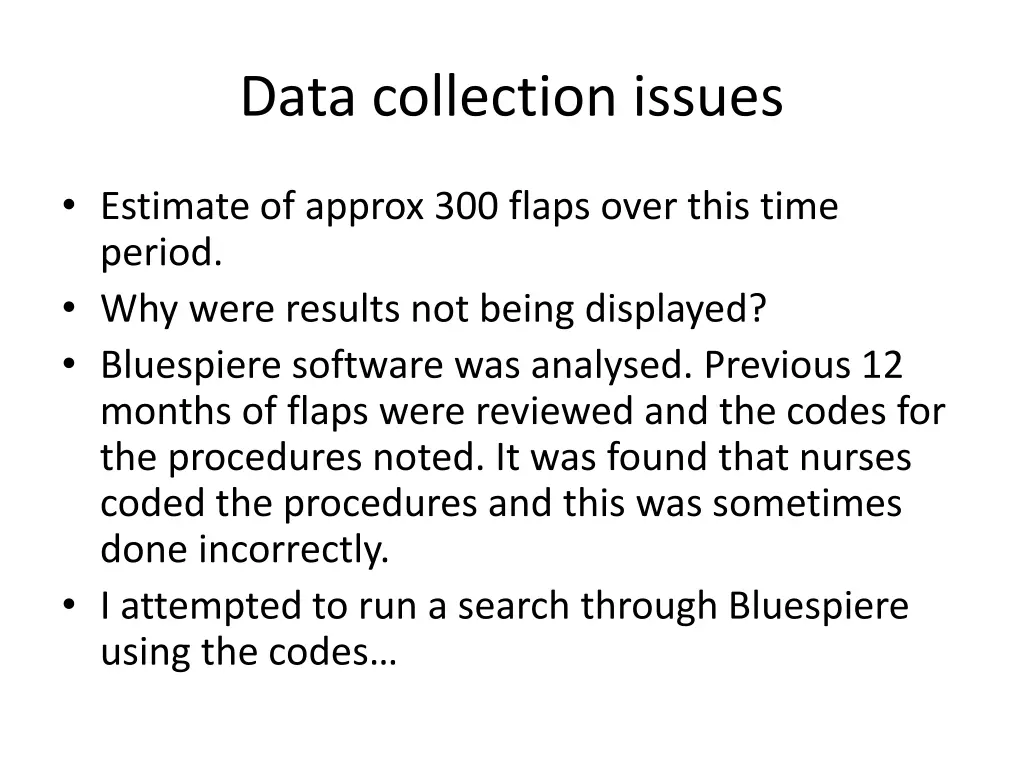 data collection issues