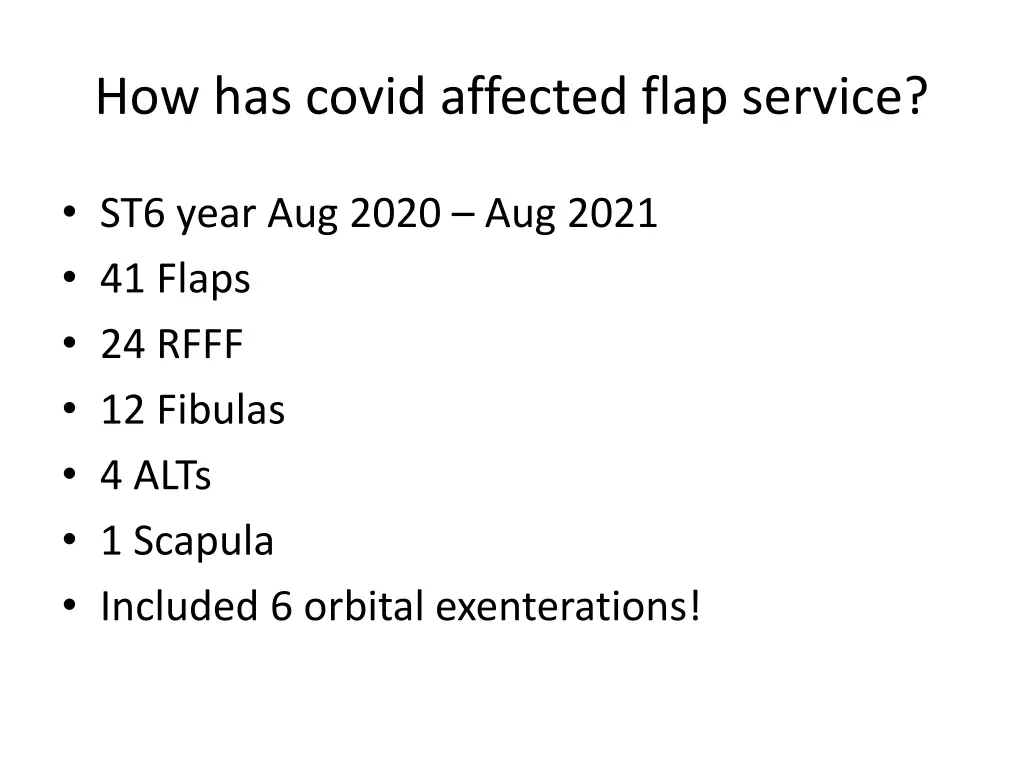 how has covid affected flap service