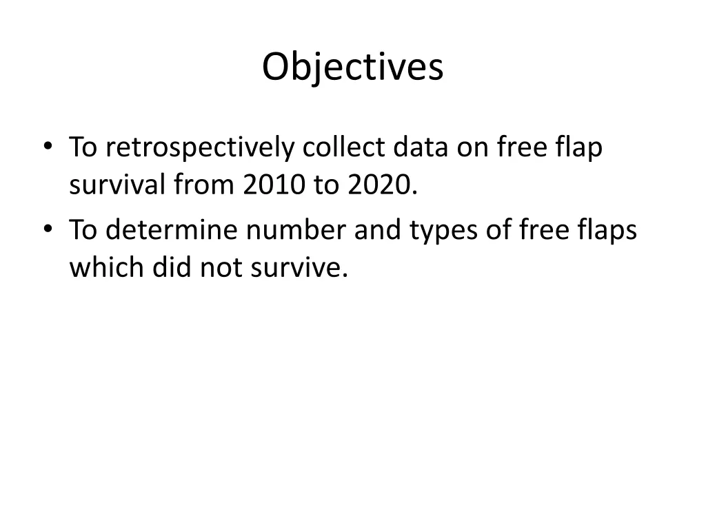 objectives