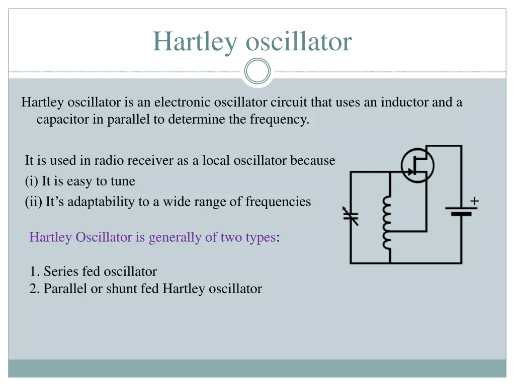 hartley oscillator