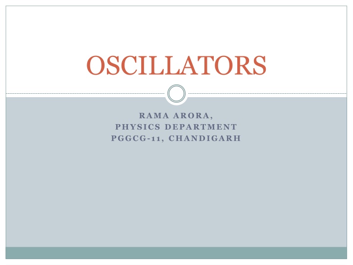 oscillators