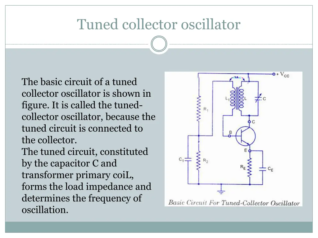 tuned collector oscillator